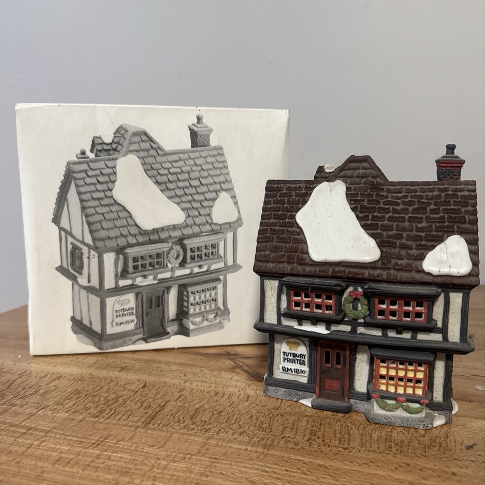Vintage Dept 56 Dickens' Village Series TUTBURY PRINTER #55689 Retired